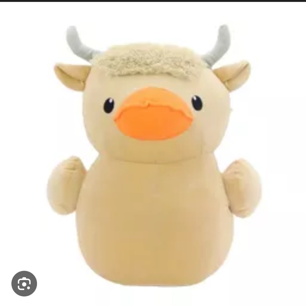 Plush Duck Soft Toy - Beige with Orange Beak